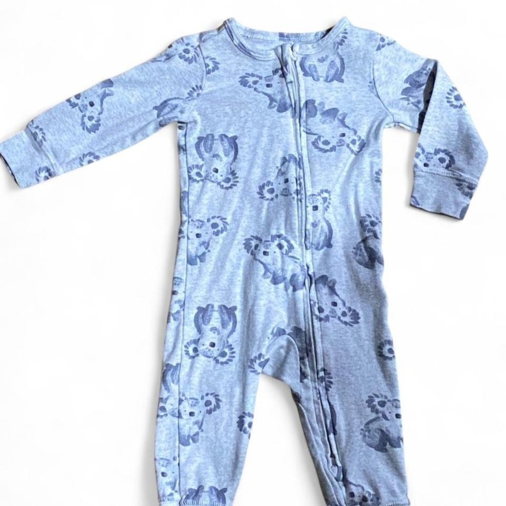 Carters Gray Blue baby creepers with Koala bear prints